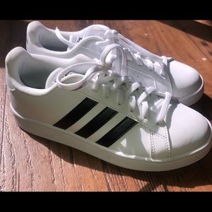 Adidas grand court white sneakers